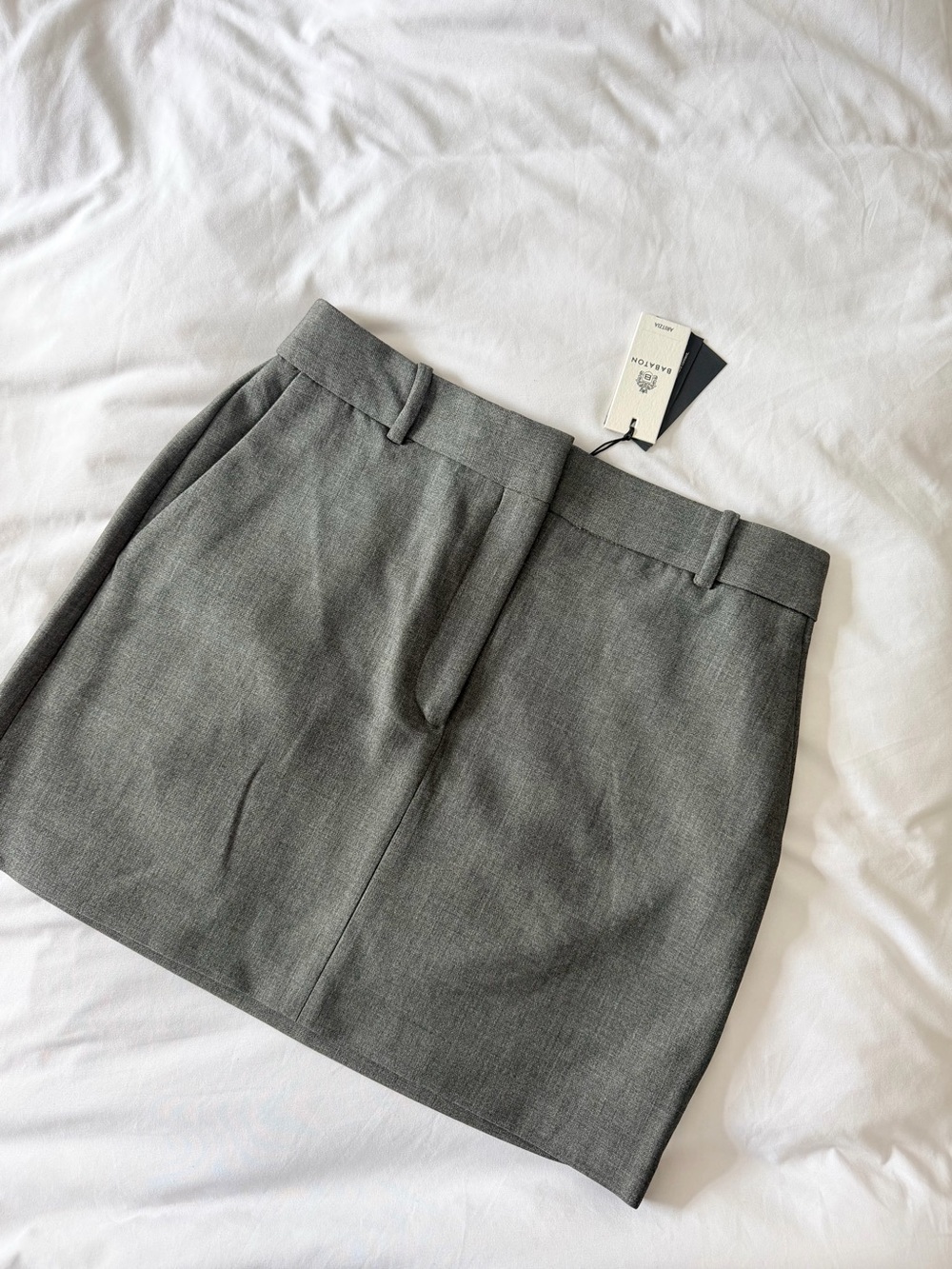 Aritzia Gray Pencil Mini Skirt